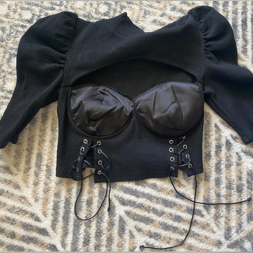 ✨🖤Dolls Kill Lace Up Corset Crop Top🖤✨